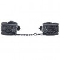 Ankle Cuffs Embossed Black